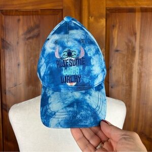NEW Disney Stitch "Awesome Wild Wacky "Tie Die Blue Baseball Cap Hat Unisex